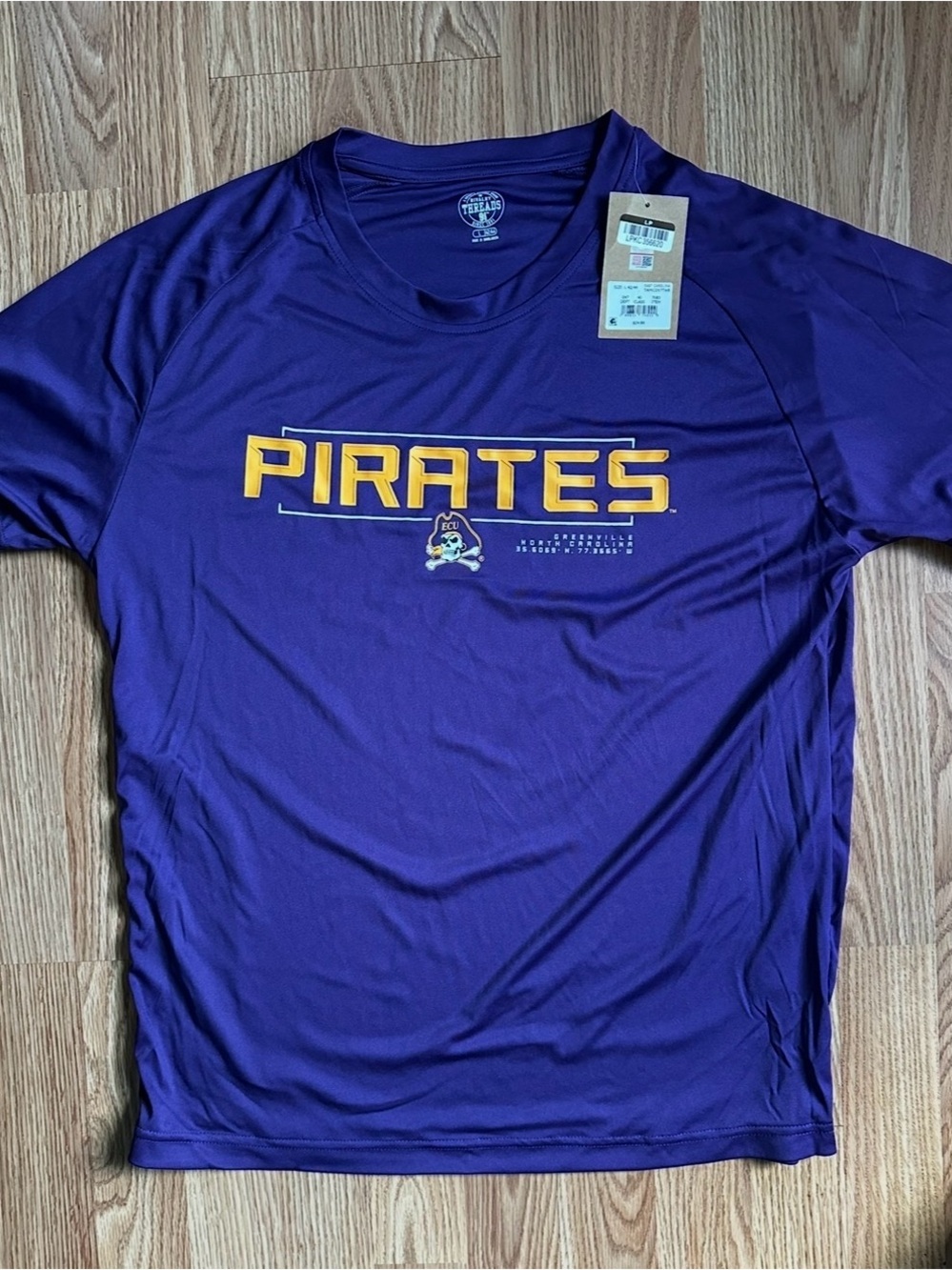 Rivalry Threads Purple "PIRATES" Athletic Tee with Gold Lettering